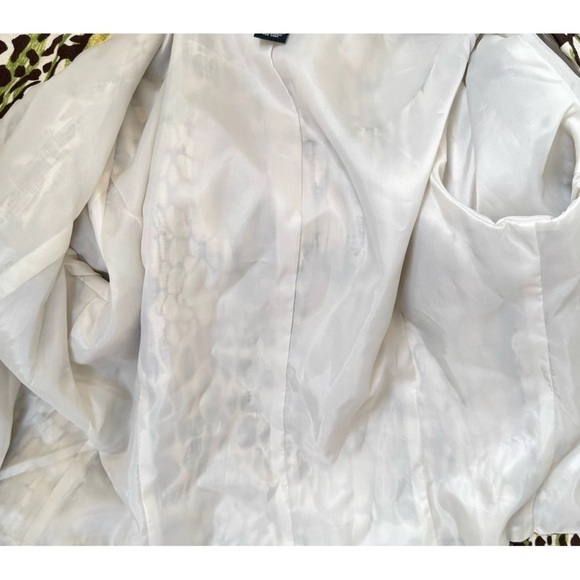 Bob Mackie Studio Women’s Linen Giraffe Print Jacket Blazer Size 12 Earthy Artsy - Picture 6 of 8